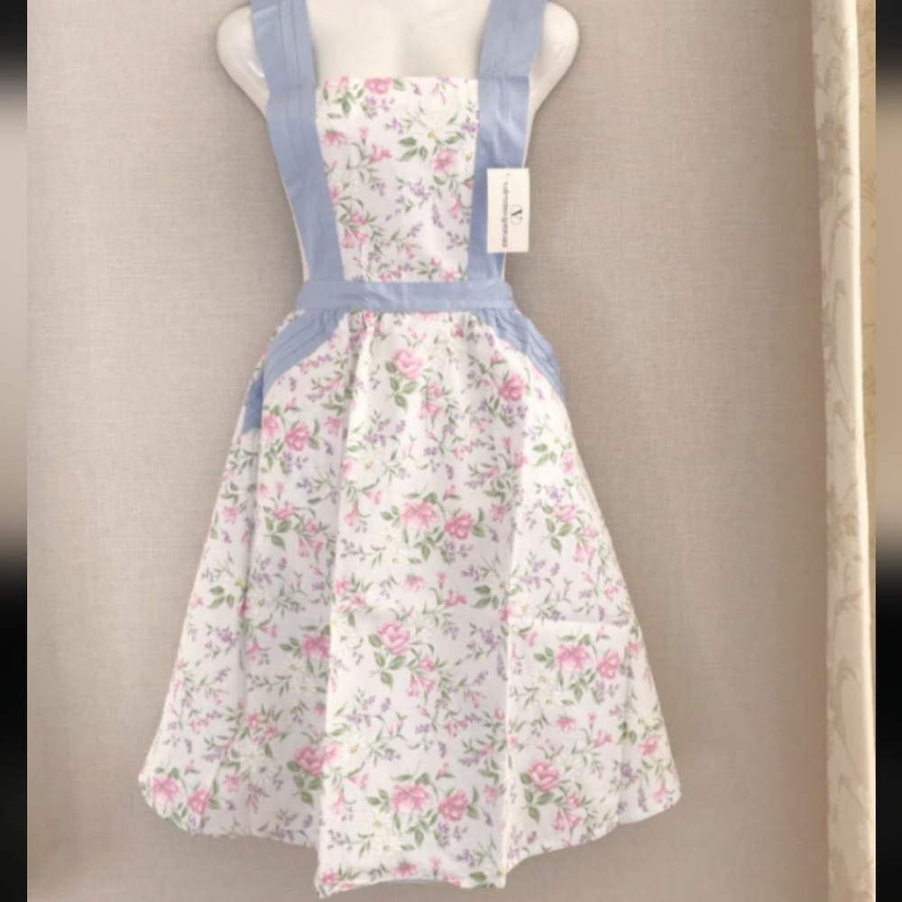 Valentino Garavani Apron NWT Rare Floral Cotton Luxury Gift O/S W/Box W/Pockets - Picture 2 of 12